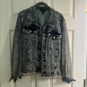 Simply Vera Vera Wang Distressed Blue Jean Jacket